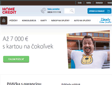 Tablet Screenshot of homecredit.sk